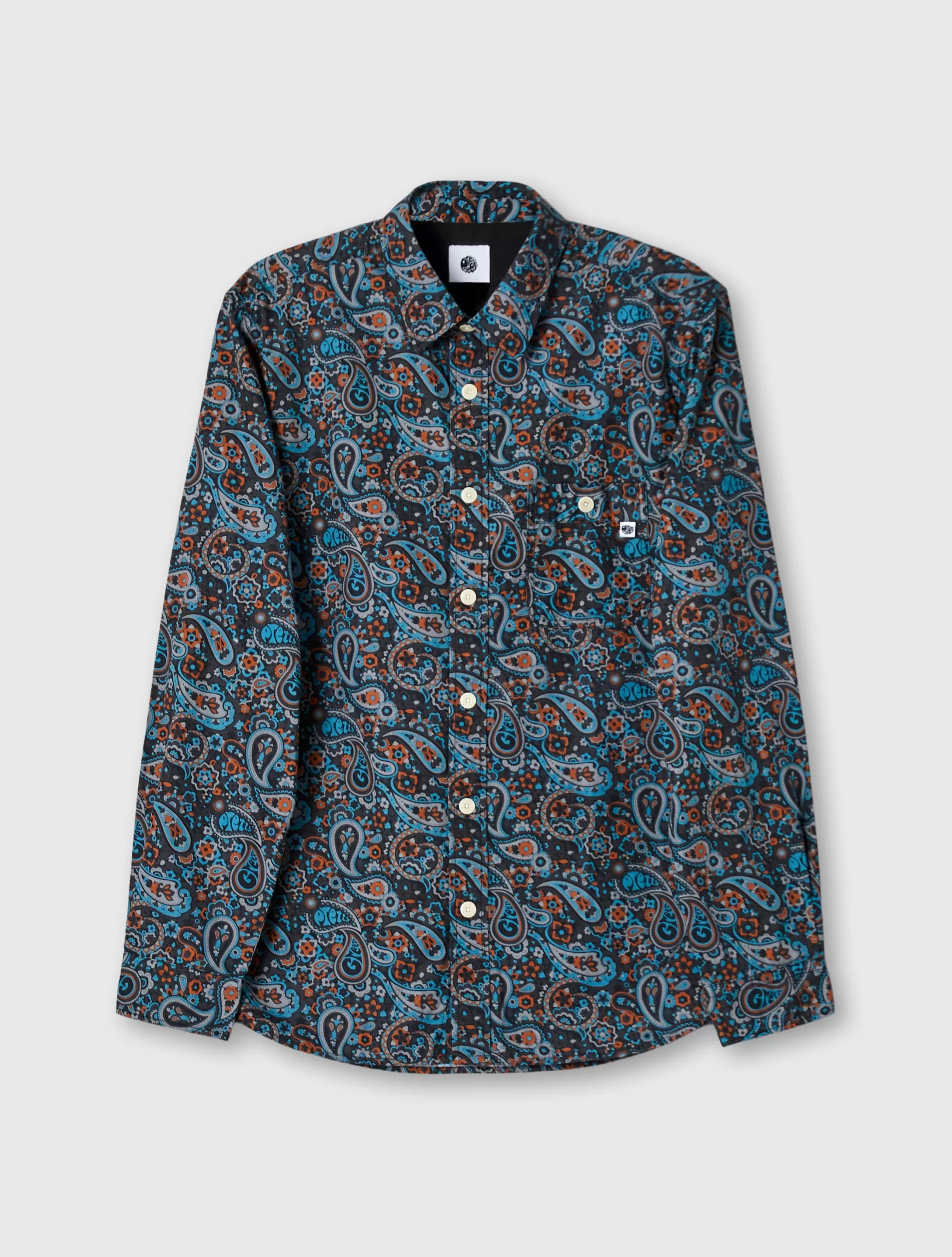 Outlet Dark Grey Wonderwall Paisley Shirt Shirts