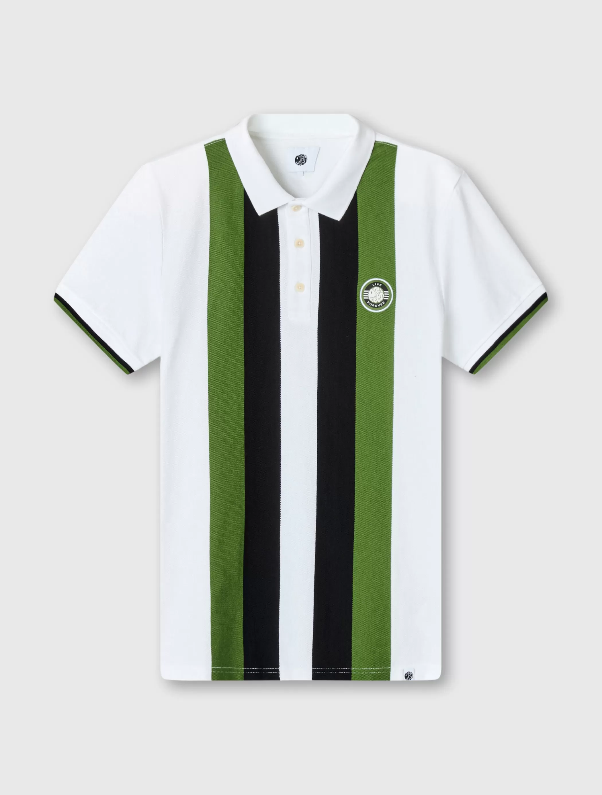 Discount Live Forever Engineered Stripe Polo Polos