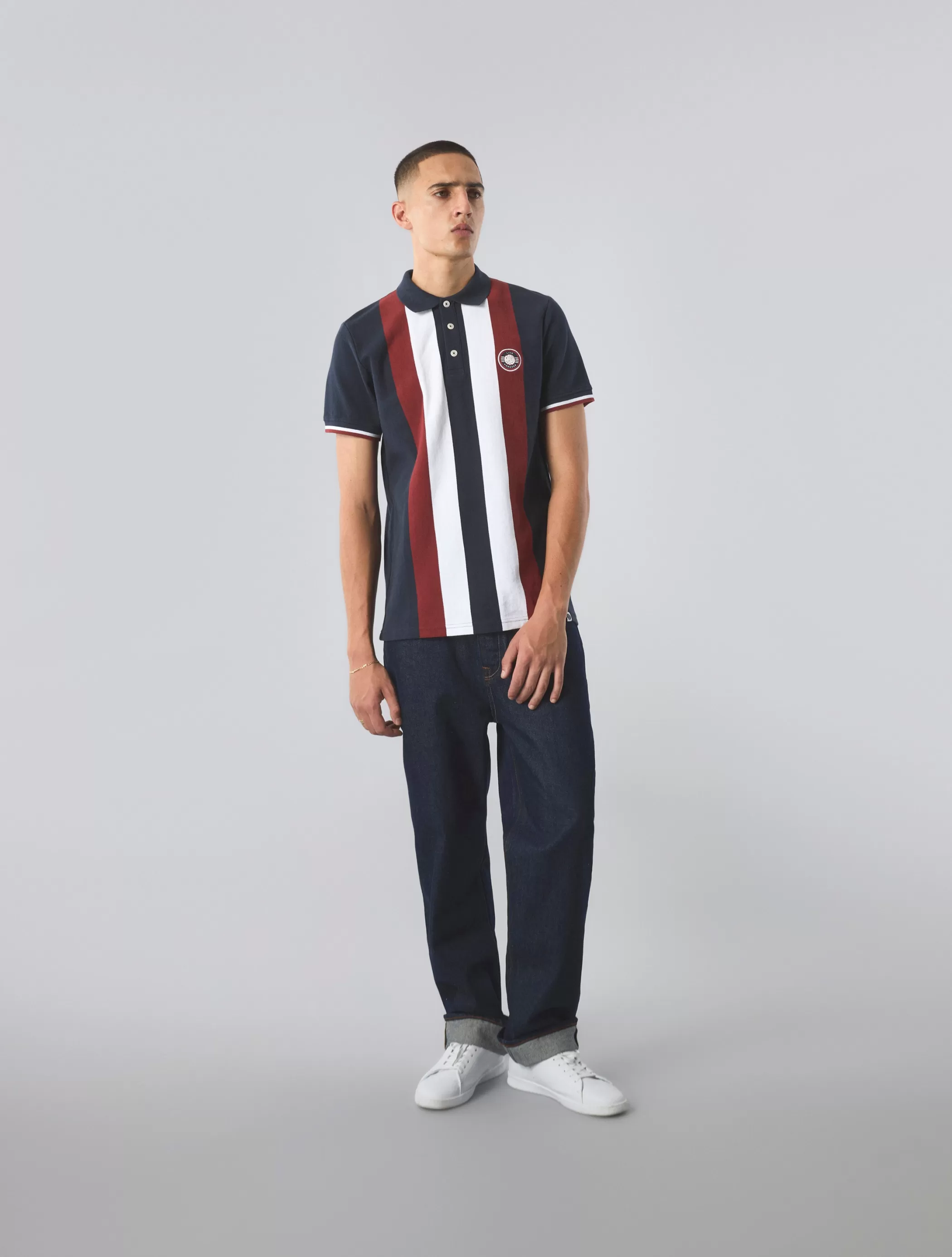 Outlet Live Forever Engineered Stripe Polo Polos