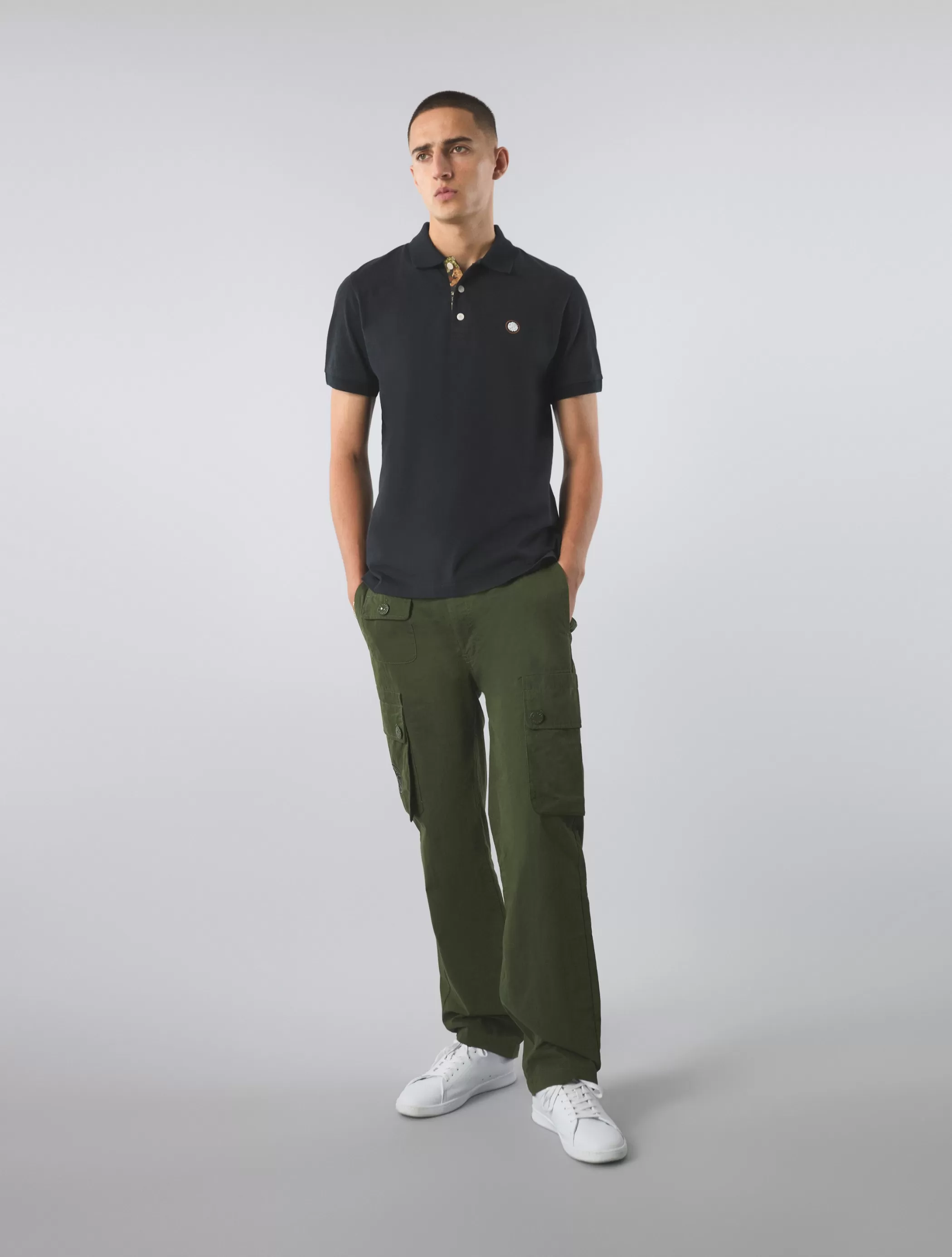 Fashion Prestleigh Floral Placket Polo Polos