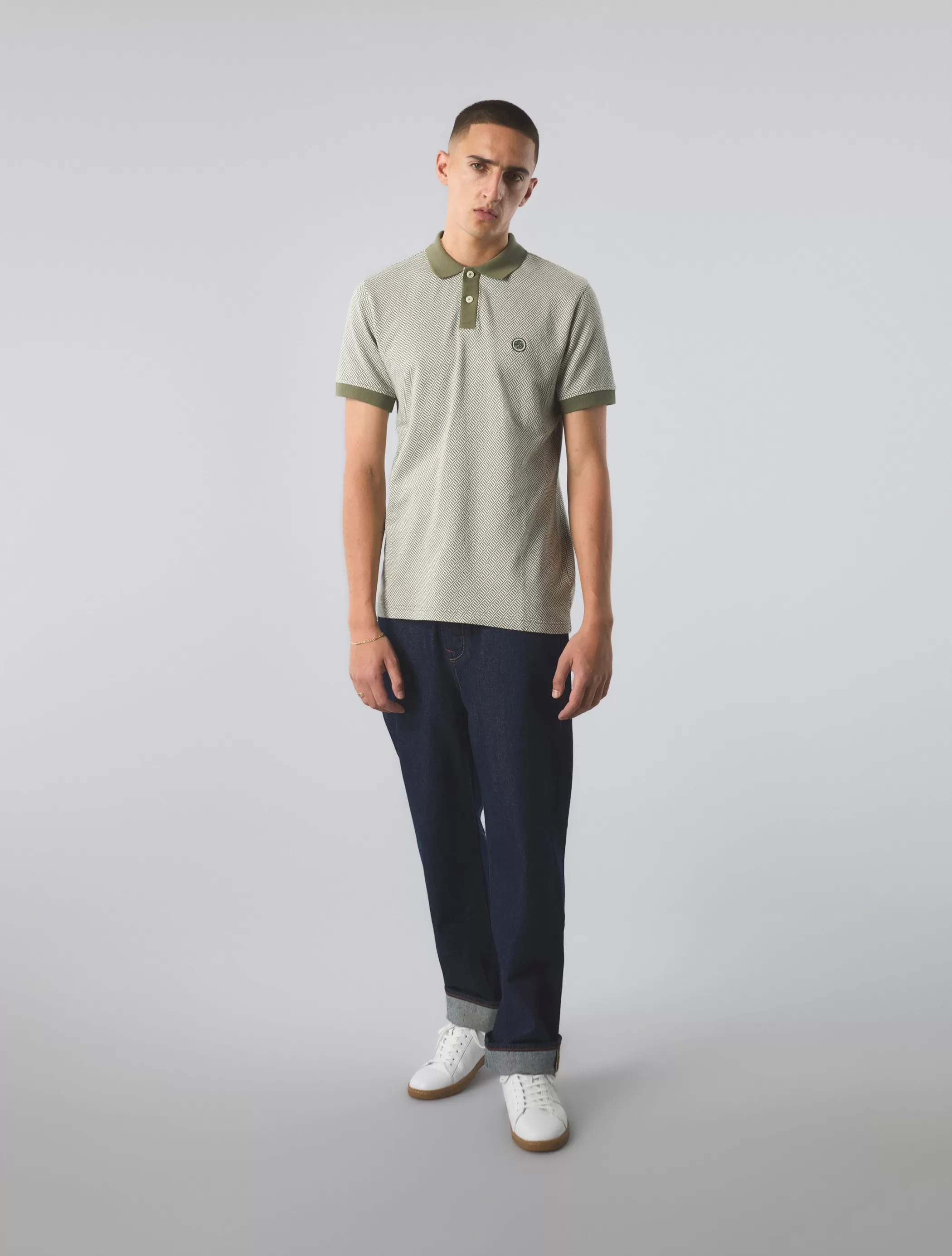 Shop Travis Jacquard Polo Polos